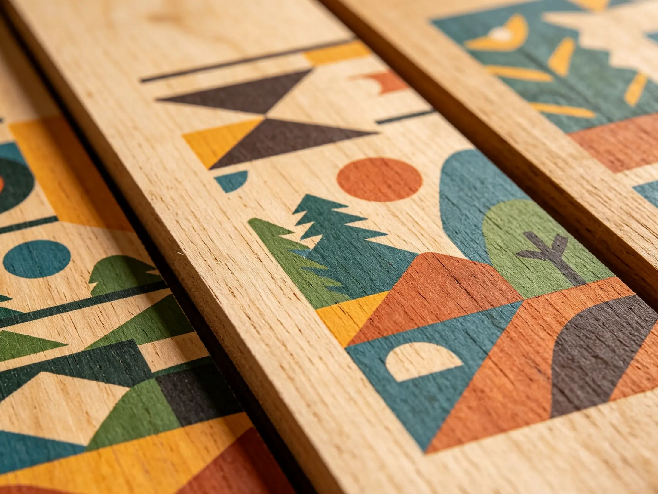 Wood Printing: Natural Texture Meets Modern Design_Left
